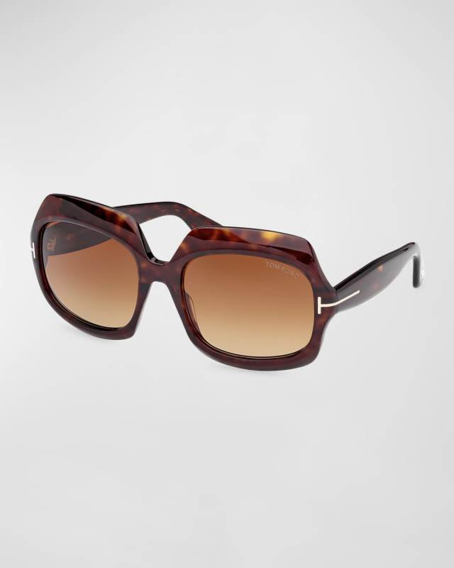 Ren Gradient Acetate Round Sunglasses