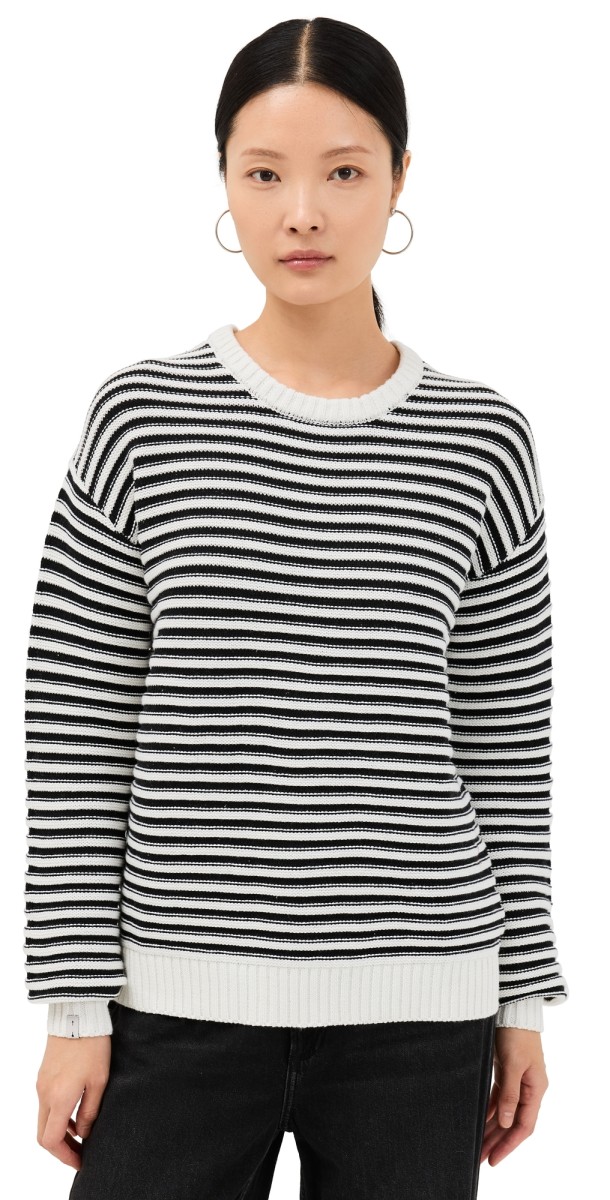 The Upside Boo Knit Pullover Stripe
