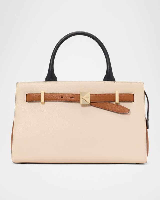 tribeca colorblock pebbled leather crossbody bag
