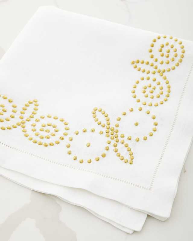Henna Embroidered Napkins, Set of 4