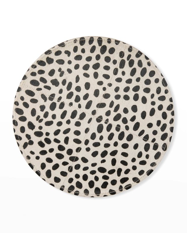 Harper Round Dalmatian Print Chargers, Set of 2