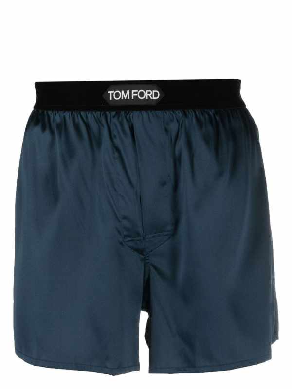 logo-waist satin boxers
