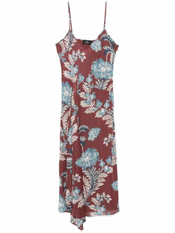 floral-print midi dress