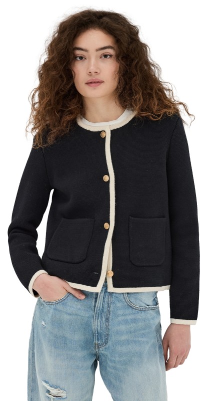 Alex Mill Paris Sweater Jacket Black