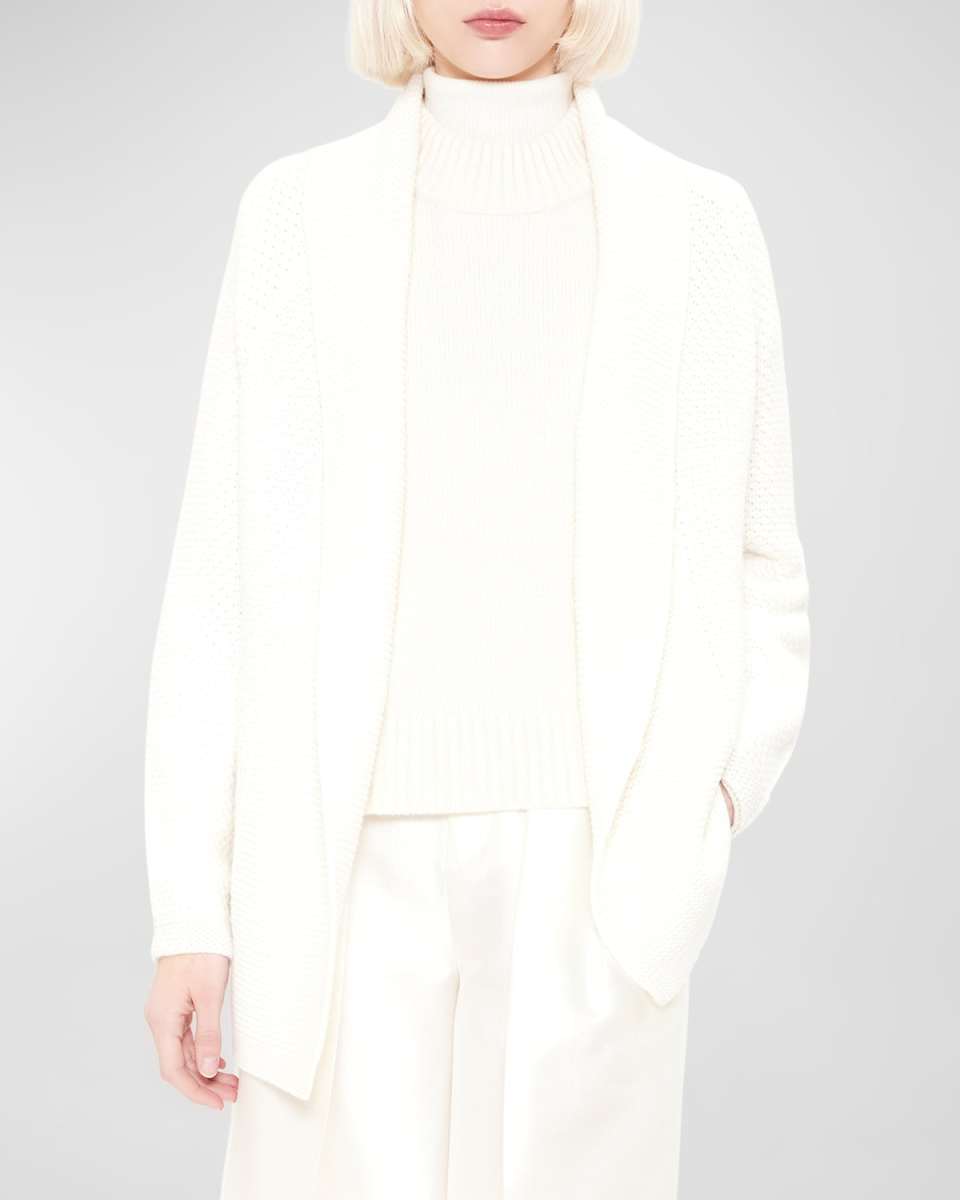 Chantel Cashmere Shawl-Collar Cardigan