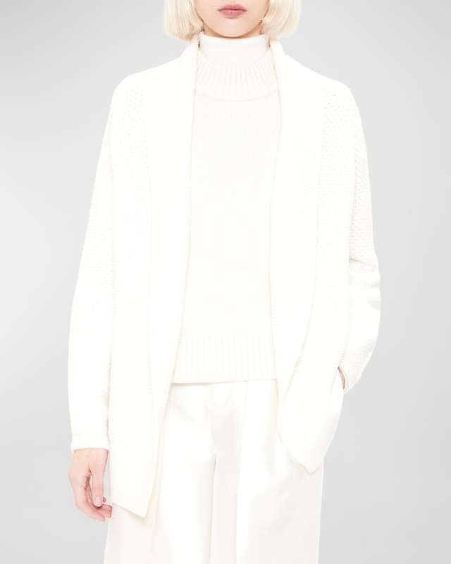 Chantel Cashmere Shawl-Collar Cardigan