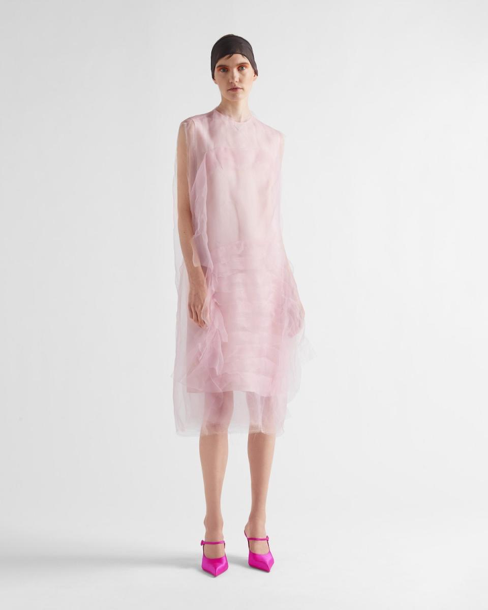 PRADA Technical voile dress