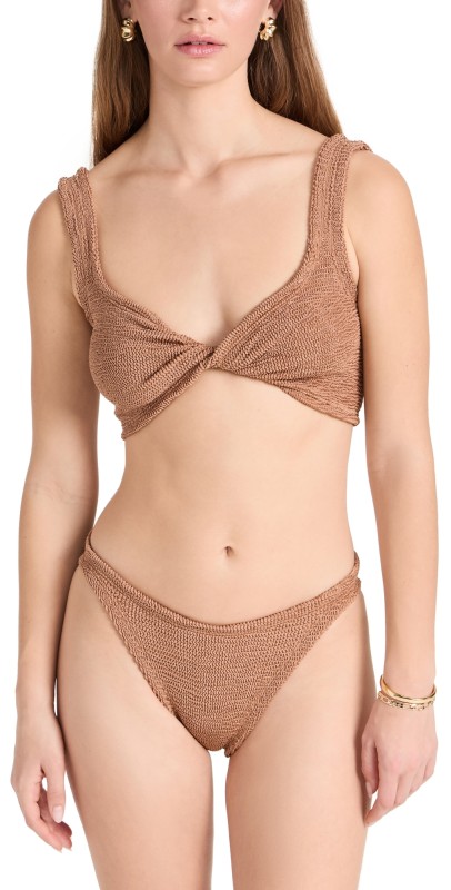 Hunza G Juno Bikini Metallic Cocoa