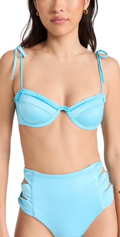 Agua Bendita Madelyneed Bikini Top Blue