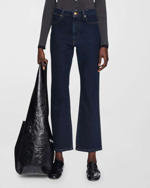 Duke Cropped Flare-Leg Denim Jeans