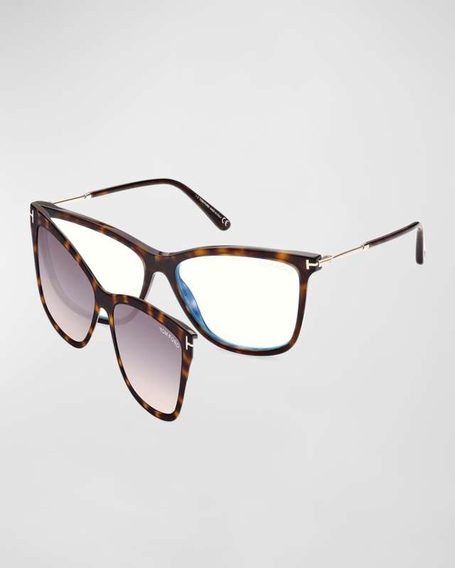 Square Metal and Acetate Optical Glasses