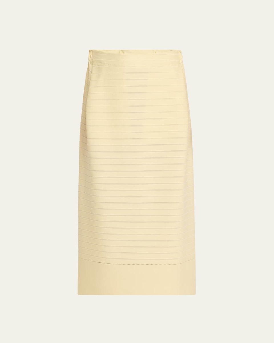 Wide Stripe Knit Skirt