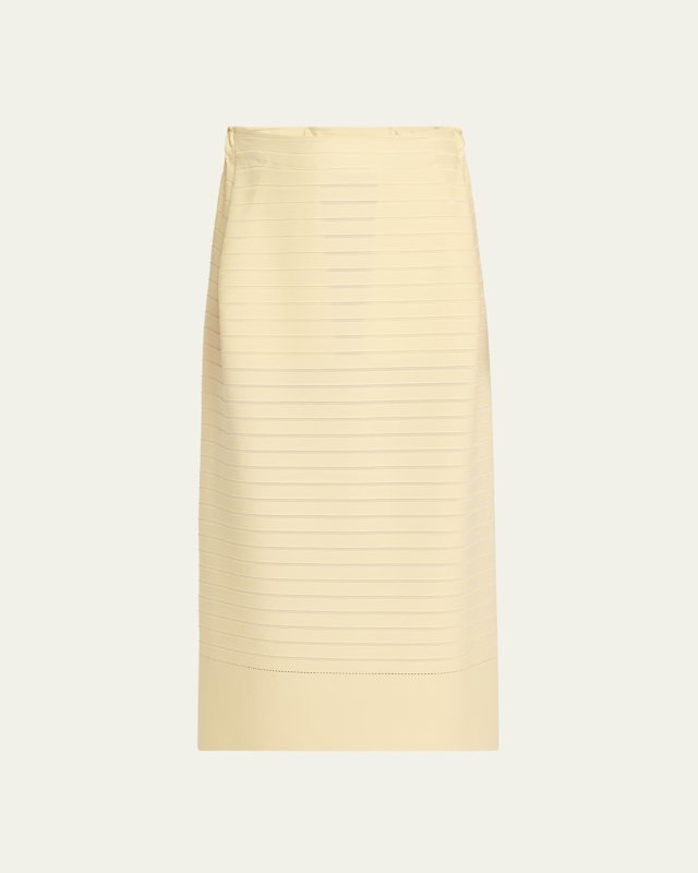 Wide Stripe Knit Skirt