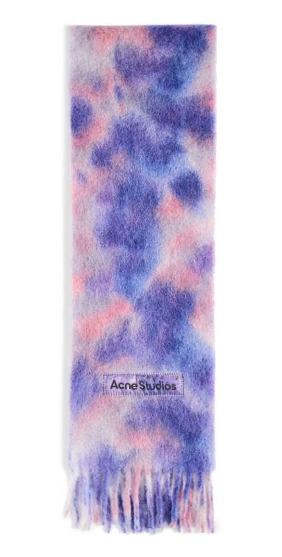 Acne Studios Tie Dye Wool Scarf Lilac