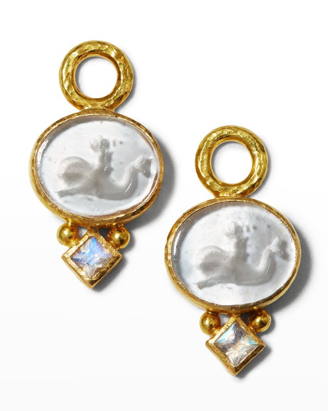 Crystal Dolphin Earring Pendants