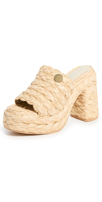 Stella McCartney Skyla Rafia Sandals Naturale