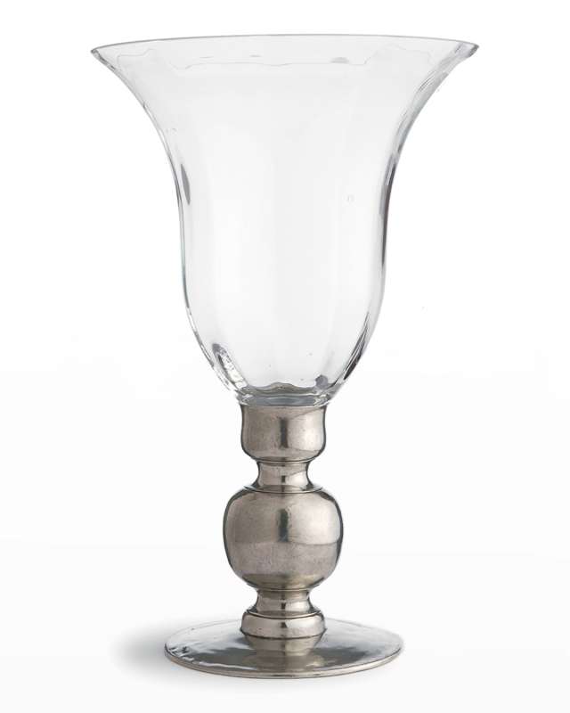 Giovanna Vase with Pewter Stem
