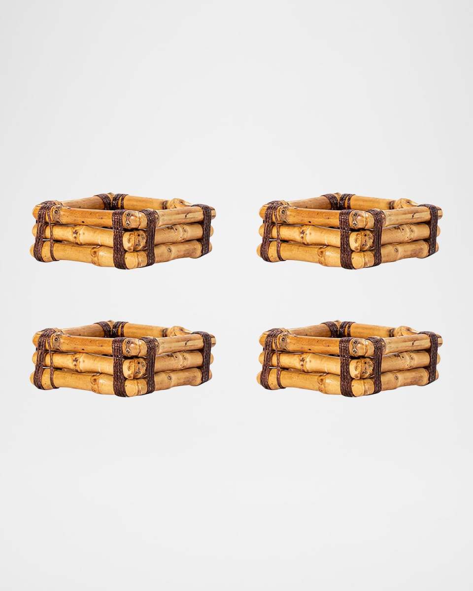 Bamboo Napkin Rings, Set of 4