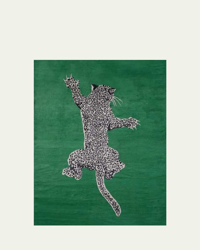 Climbing Leopard Hand-Knotted Rug, 9' x 12'