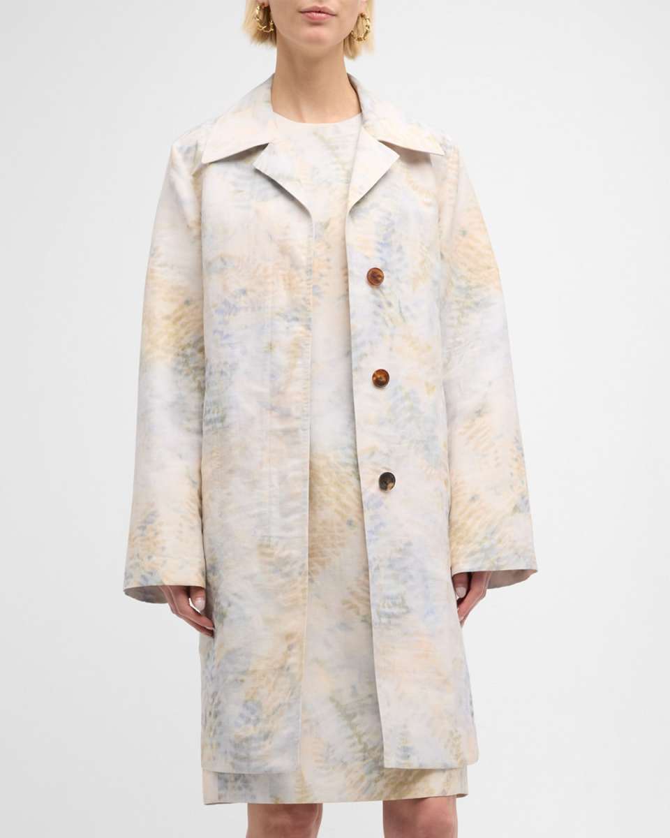 Fern-Print Straight Jacket