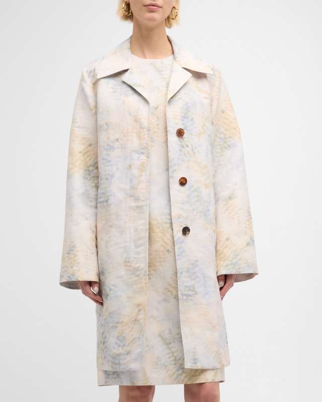 Fern-Print Straight Jacket