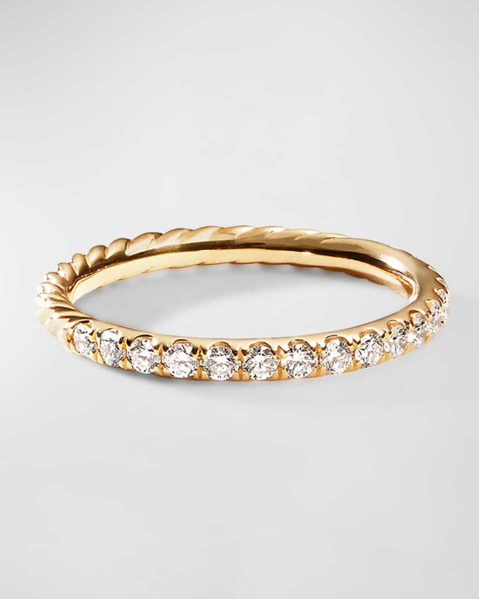 Cable Collectibles Band Ring with Diamonds in 18K Gold, 2mm