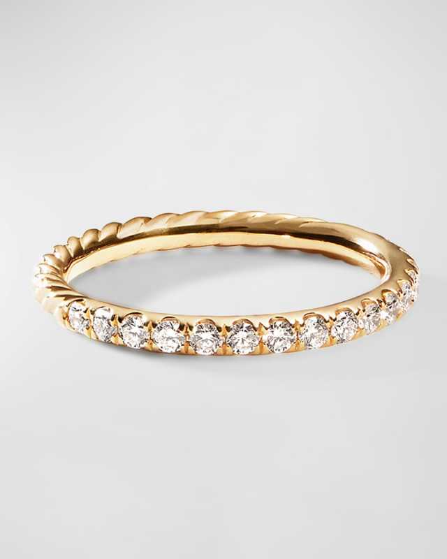 Cable Collectibles Band Ring with Diamonds in 18K Gold, 2mm