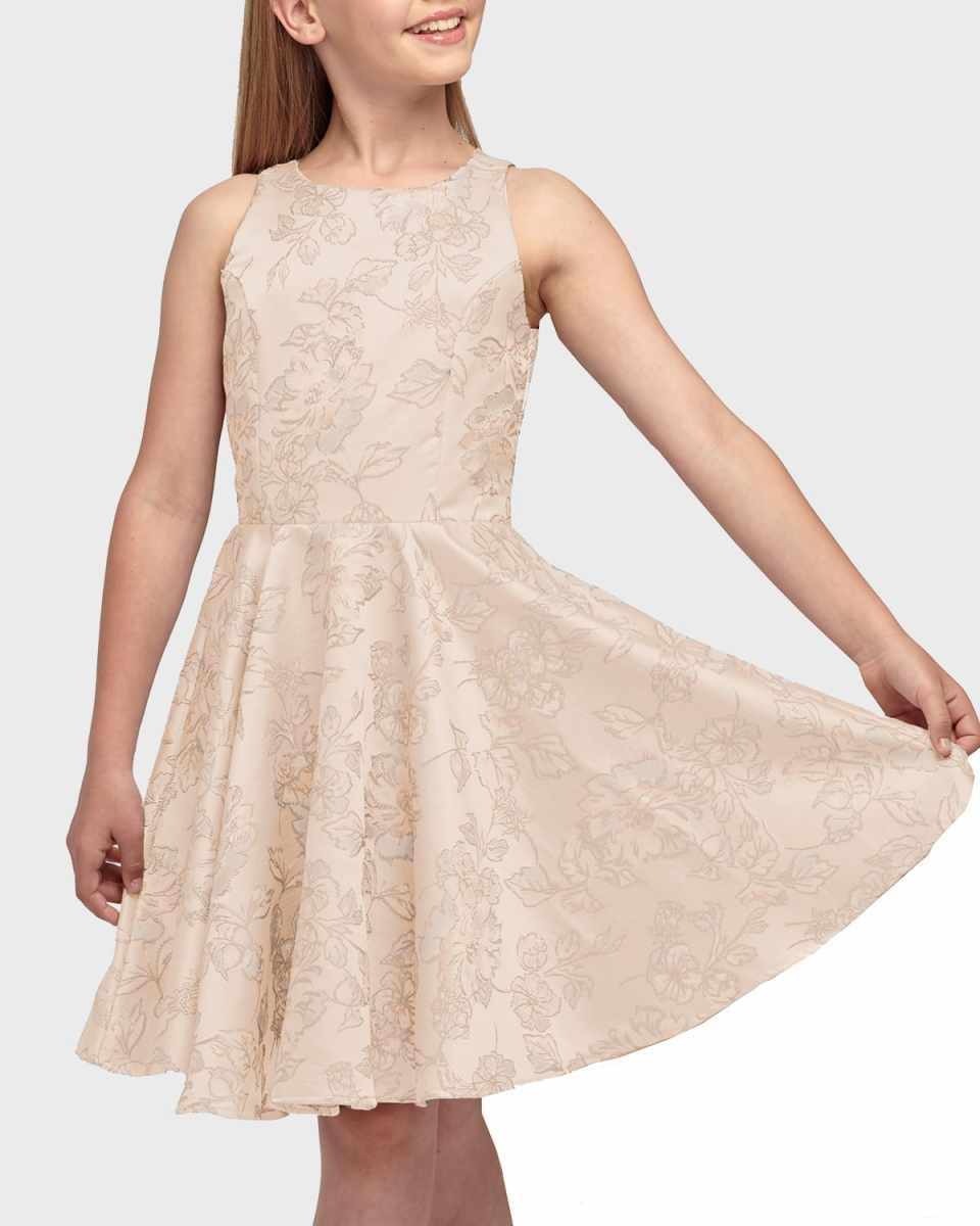 Girl's Jacquard Racerback Dress, Size 7-16