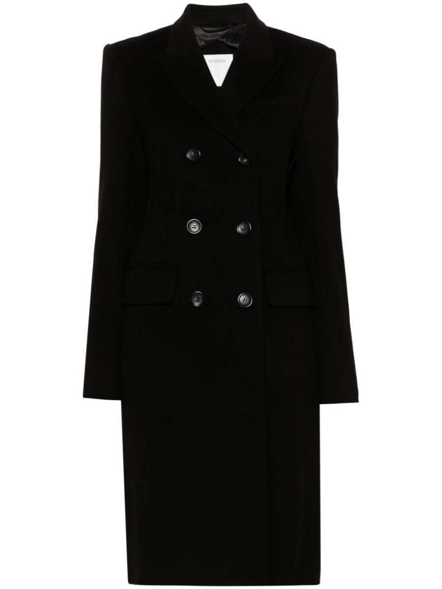 double-breasted wool coat