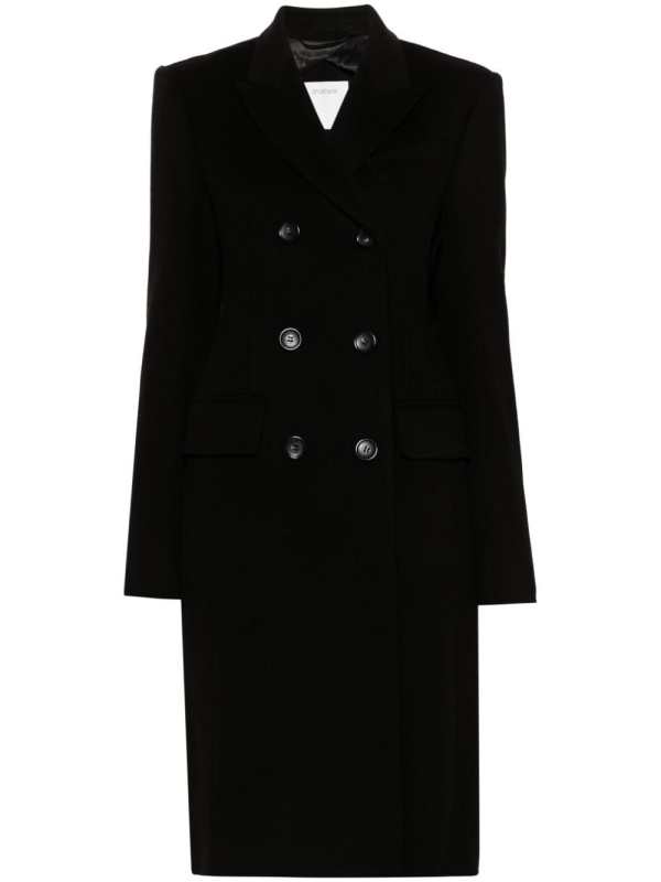 double-breasted wool coat