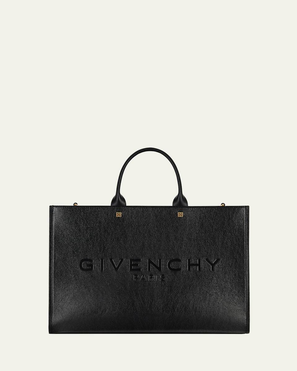 G-Tote Medium Shopping Bag in Leather