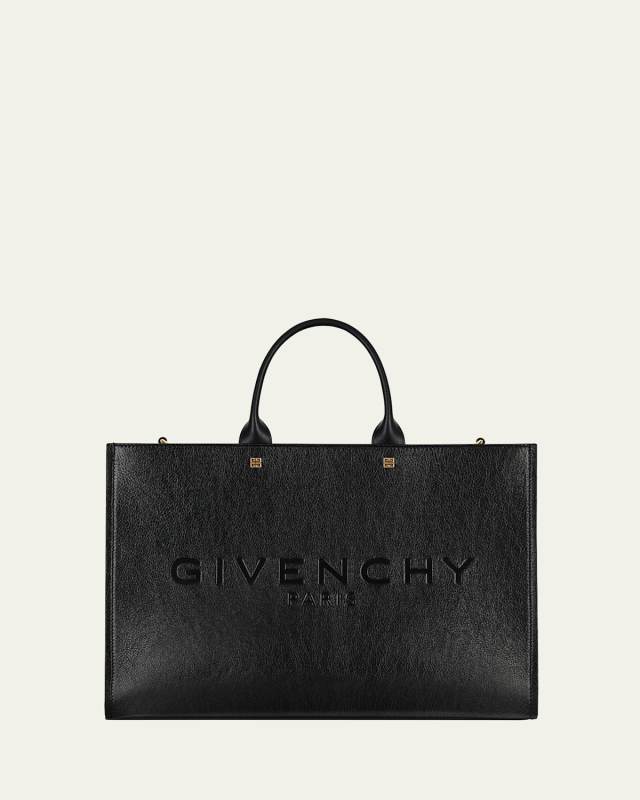 G-Tote Medium Shopping Bag in Leather
