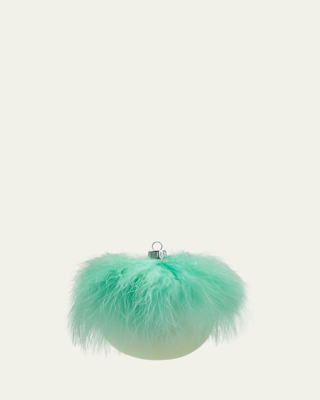Feather Ball Christmas Ornament