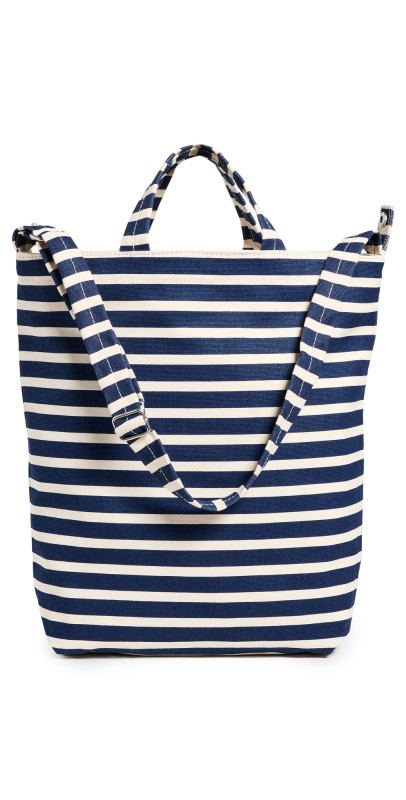 BAGGU Zip Duck Bag Navy Stripe