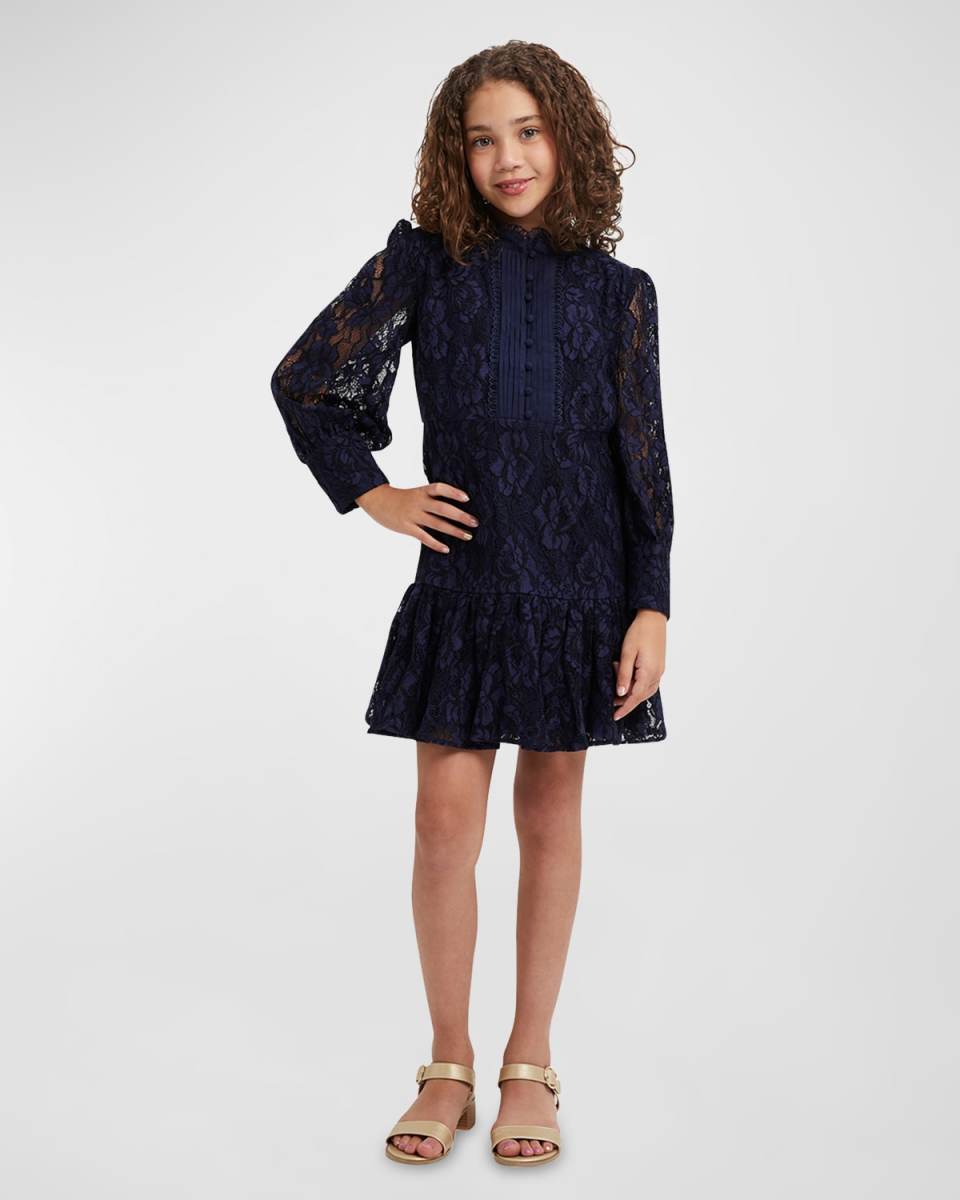 Girl's Talina Lace Dress, Size 7-14