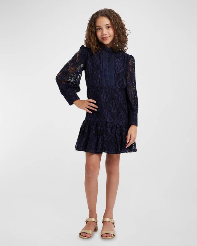 Girl's Talina Lace Dress, Size 7-14