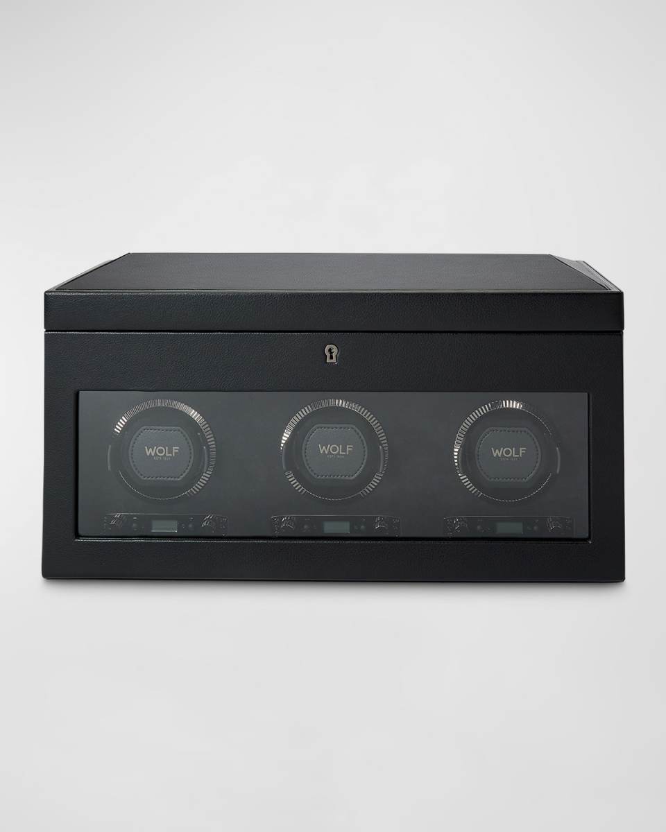 British Racing Triple Watch Winder with Storage