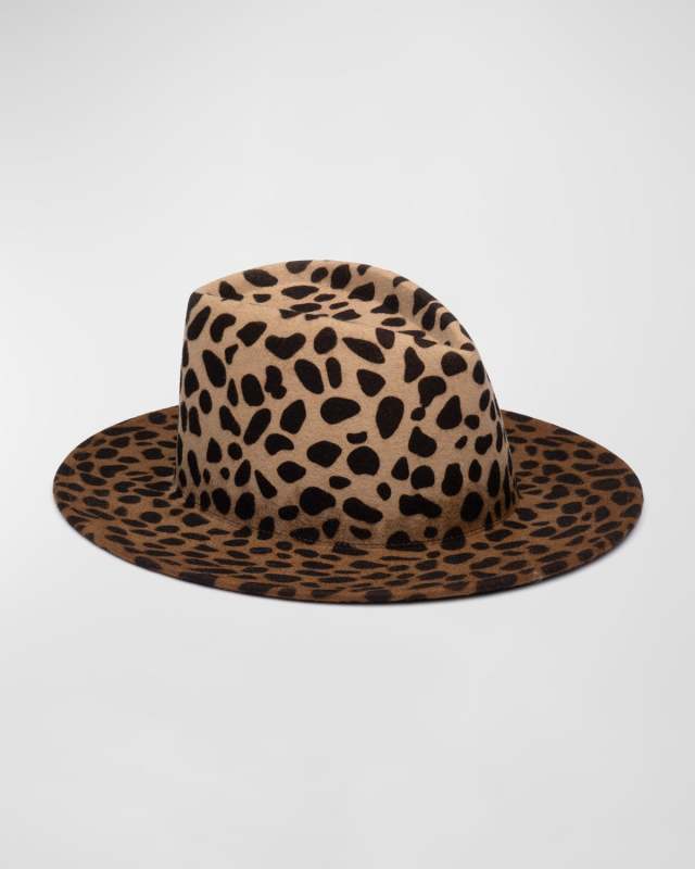 Blaine Leopard Wool Fedora
