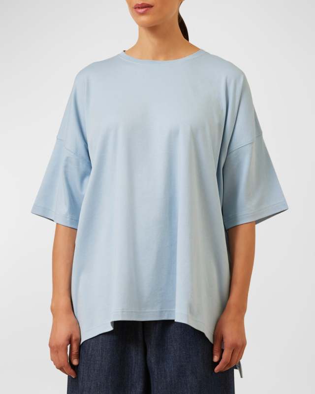 Short Sleeve Longer Back T-Shirt Mid Plus