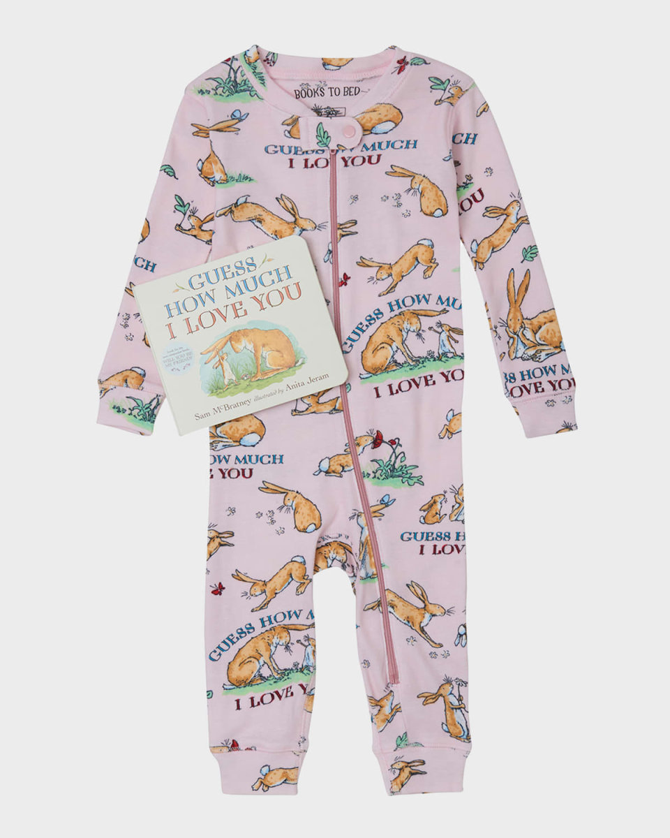 Kid's Guess How Much I Love You Printed Pajama Gift Set, Size 6