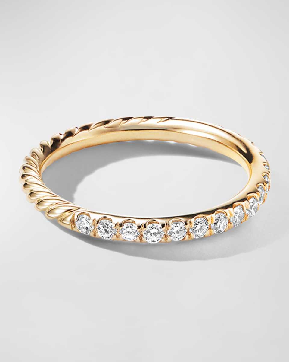 Cable Collectibles Pave Band with Diamonds in 18K Gold