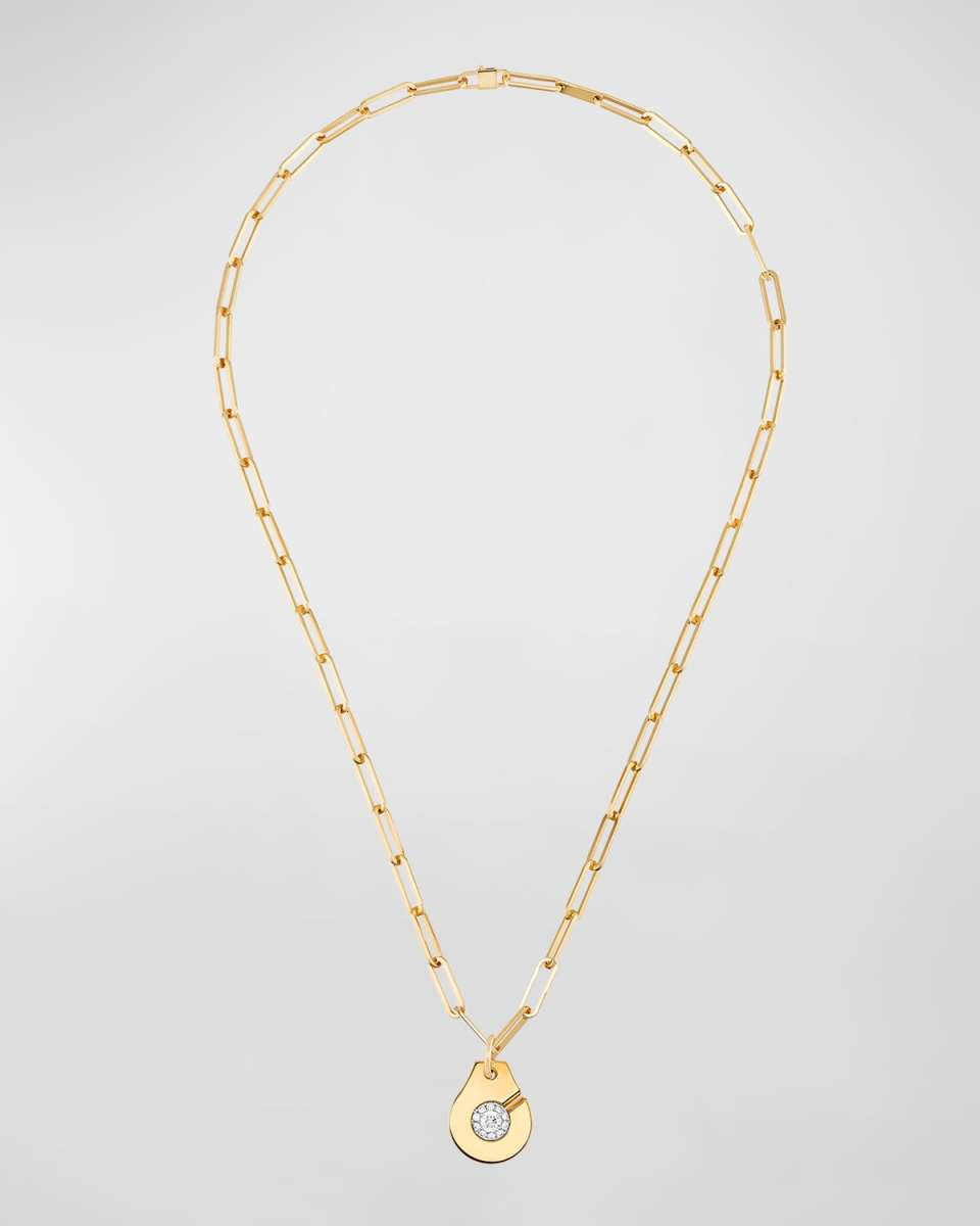 Yellow Gold Menot R15 Diamond Pendant Necklace