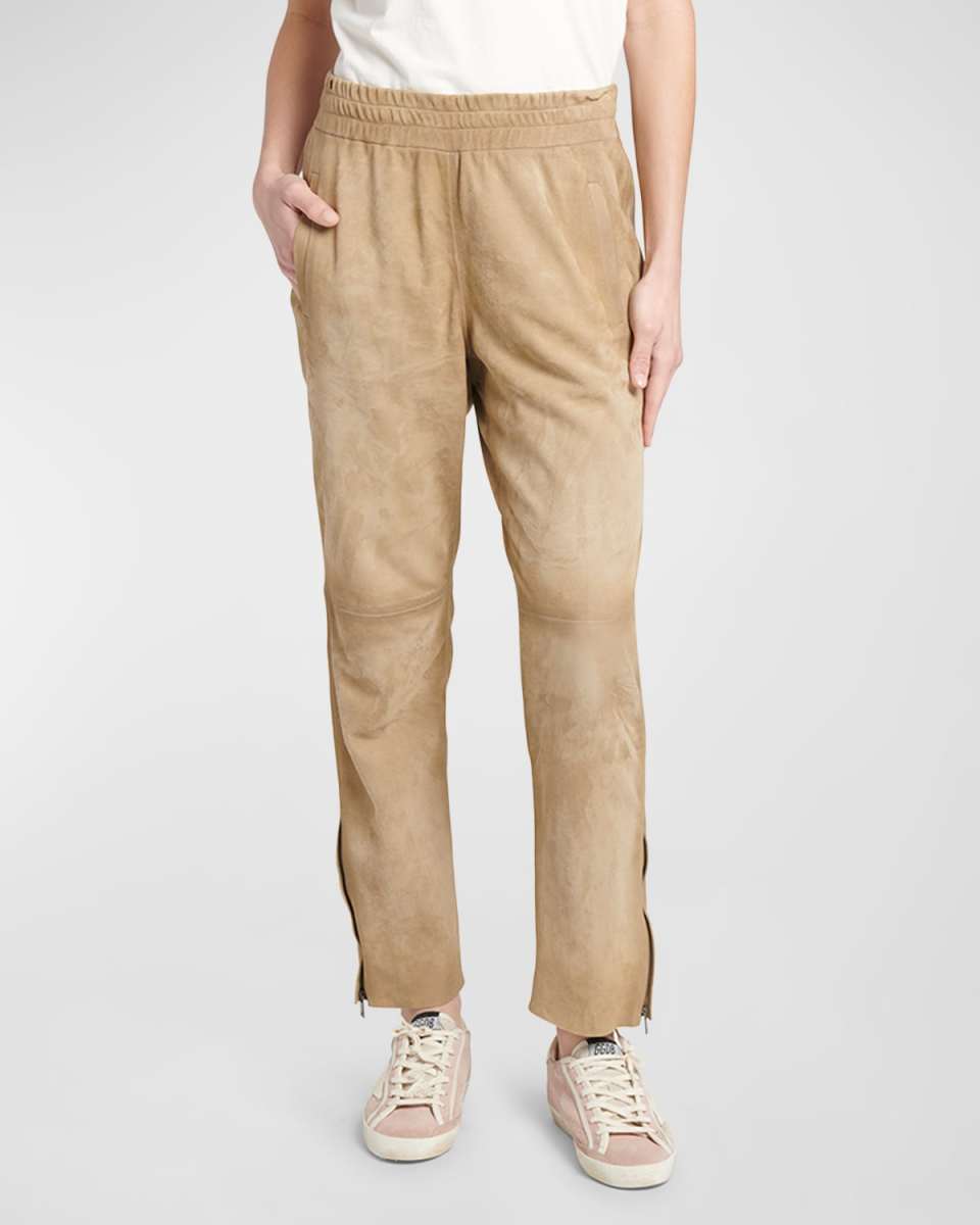 Journey Waxed Leather Jogging Pants