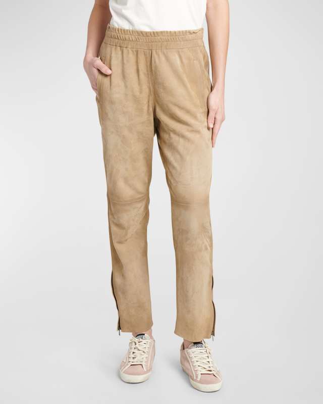 Journey Waxed Leather Jogging Pants