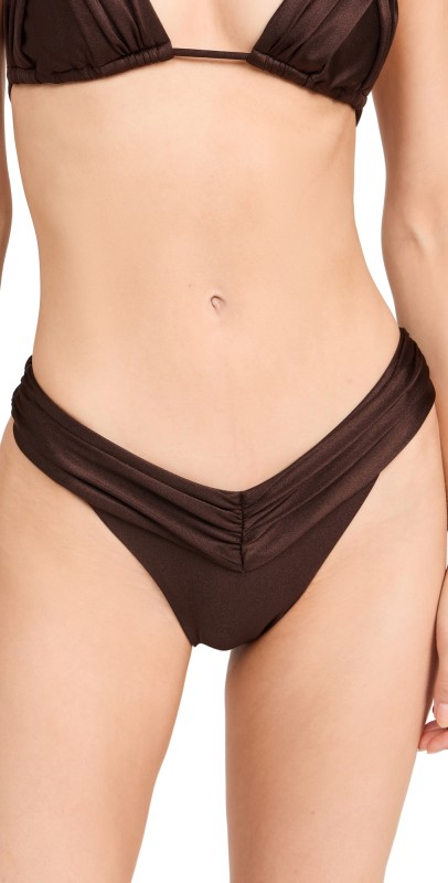 Bananhot Ella Covered Bikini Bottoms Dark Brown