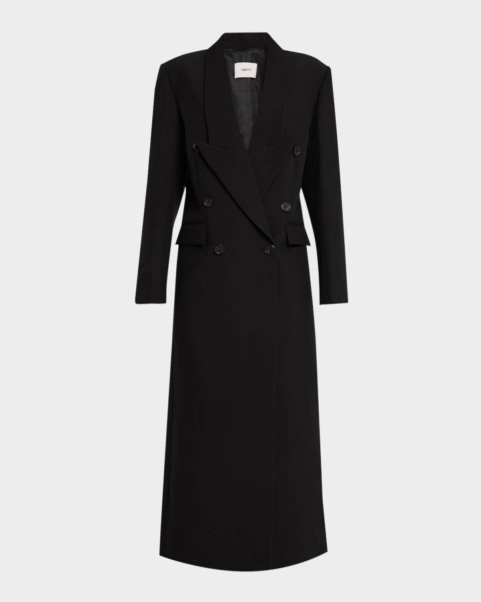 Long Double-Breasted Overcoat