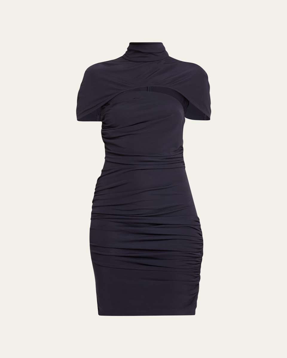 Illusions Draped Shrug Mini Dress