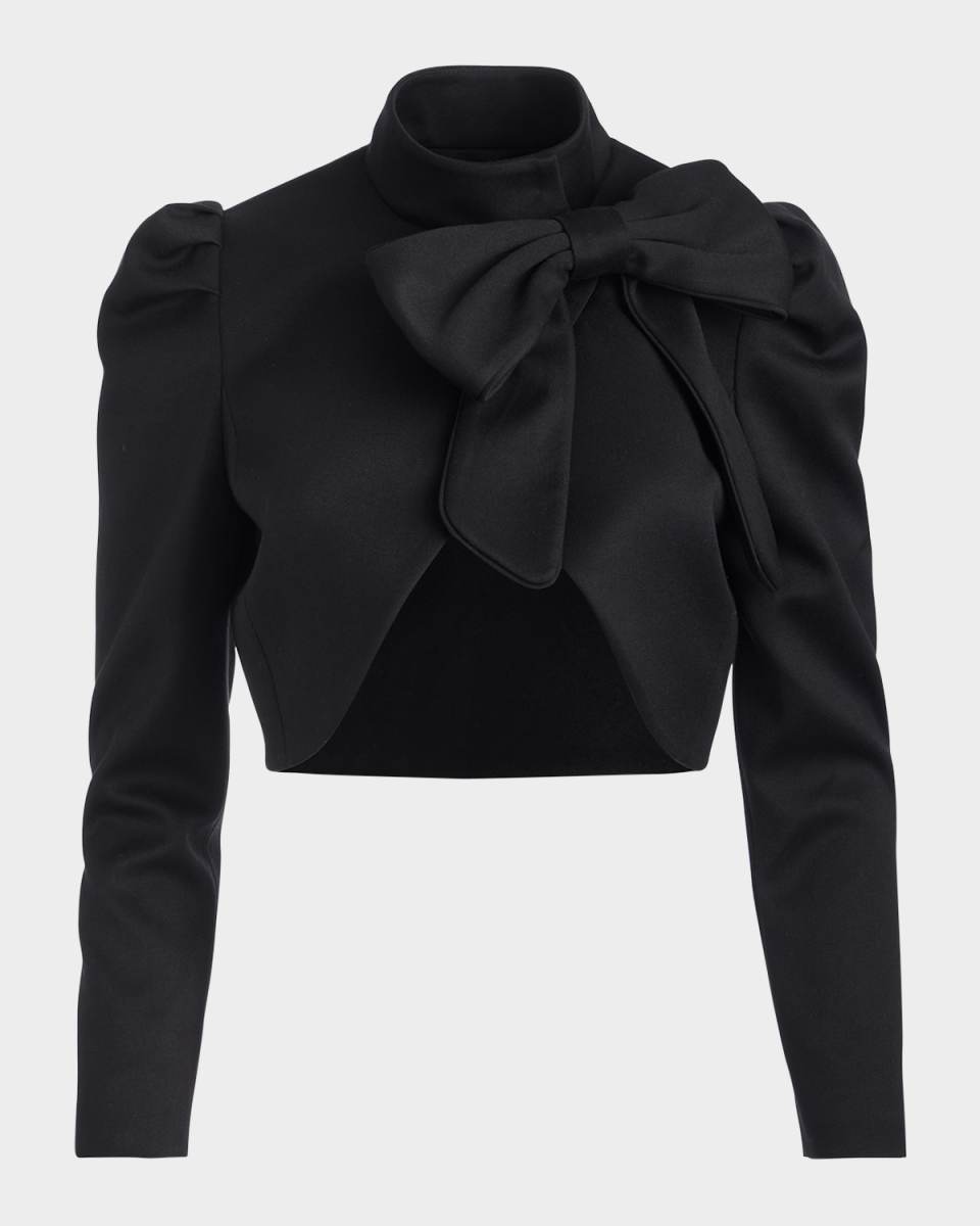Addison Bow Collar Cropped Jacket
