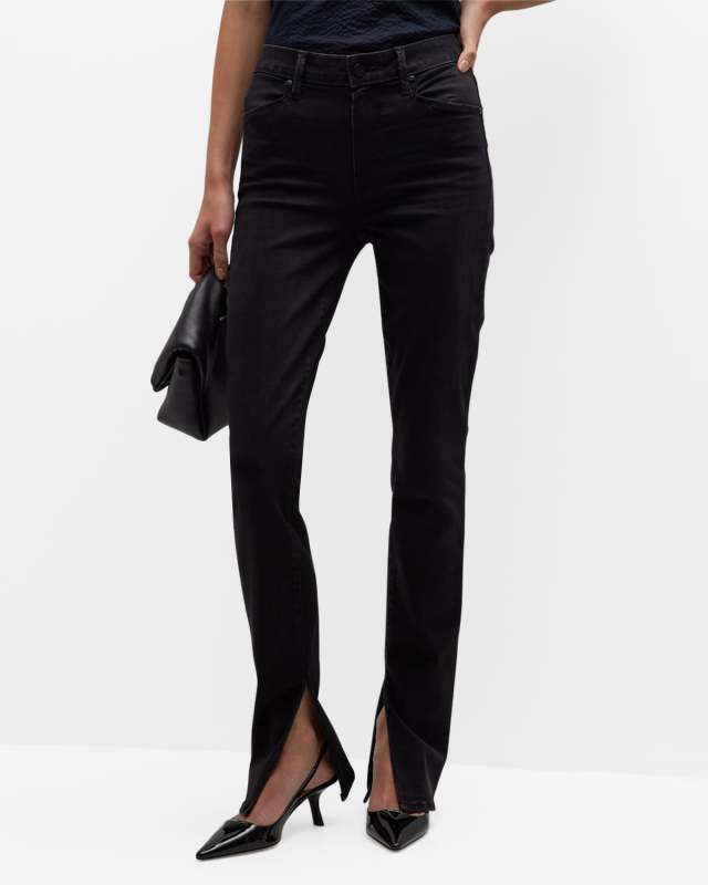 Constance Straight Split-Hem Jeans