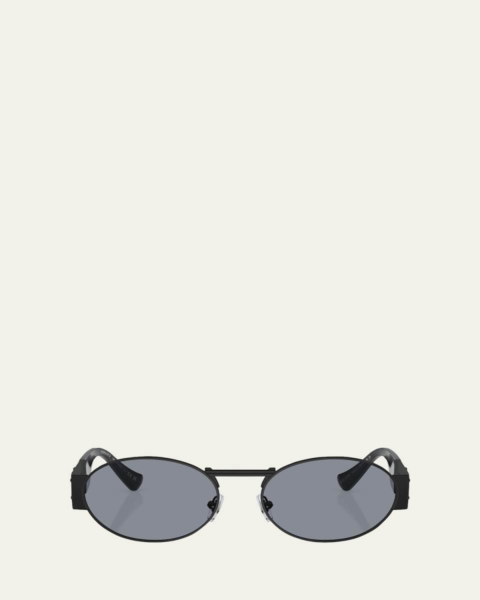 Medusa Deco Steel & Acetate Oval Sunglasses